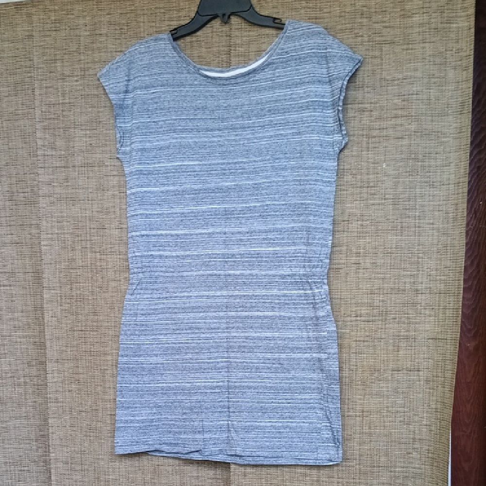 LOFT Heathered Gray Knit Mini Dress
